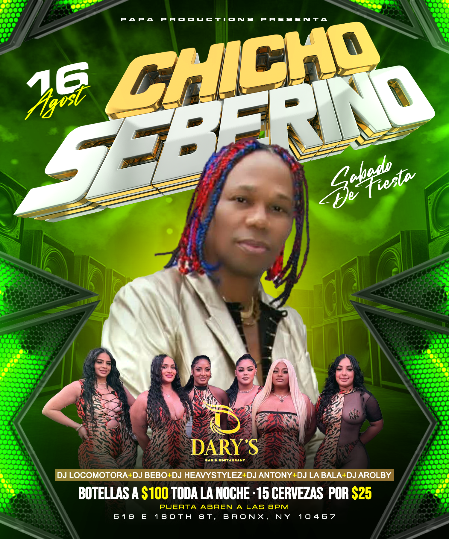 Buy tickets for CHICHO SEVERINO SABADO DE FIESTA CHICHO SEVERINO SABADO DE FIESTA